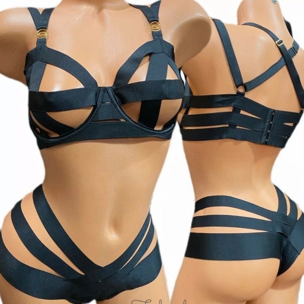 Vitoria Secret Strappy Sexy Rave Set NEVER WORN